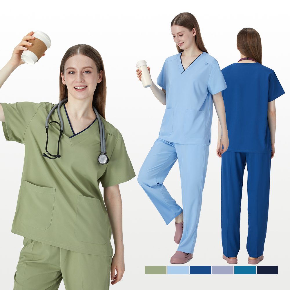Medical Lab Uniform - Women Uniform Scrubs Polyester Spandex Stretch