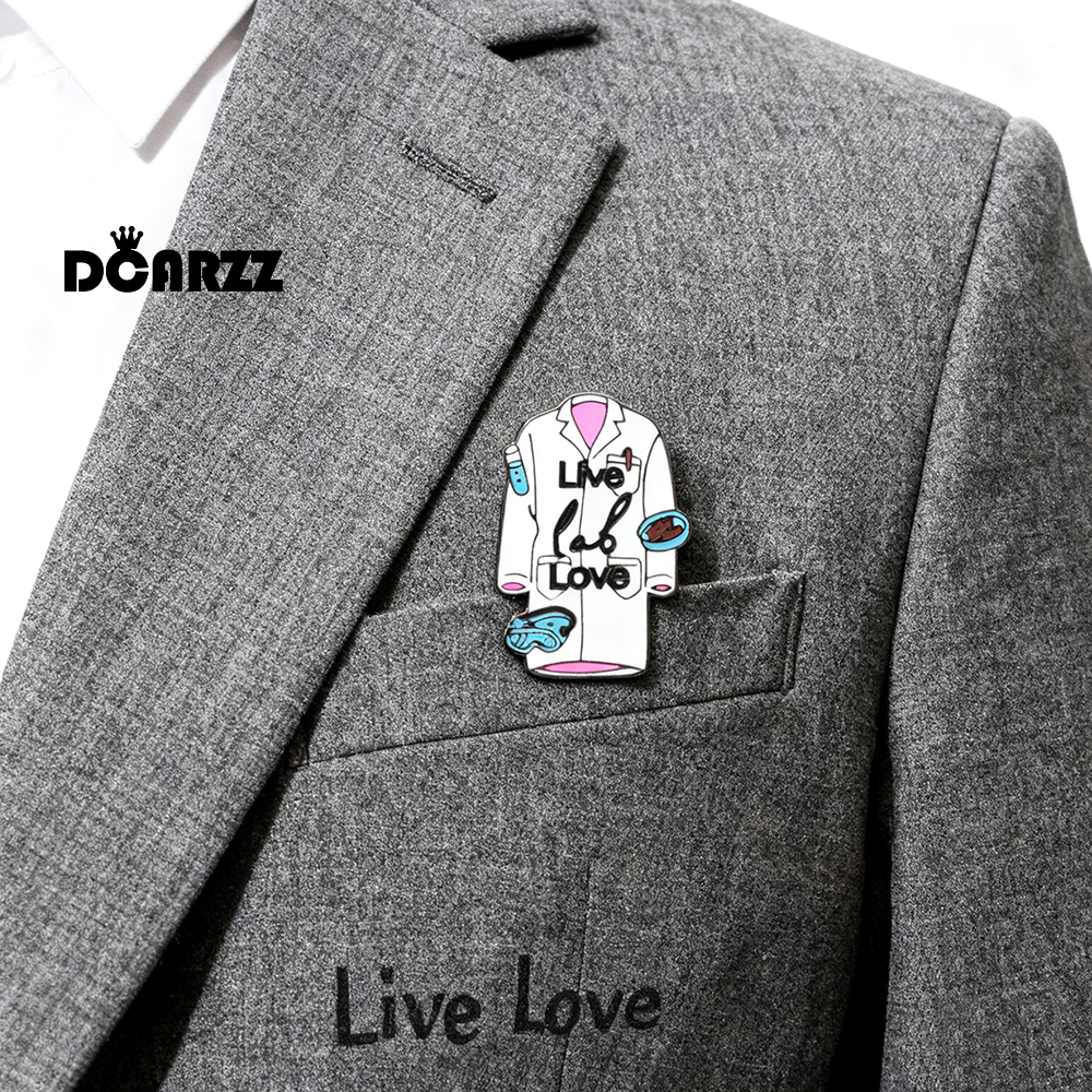 Medical Lab Gifts - DCARZZ White Clothes Lab Enemel Pin