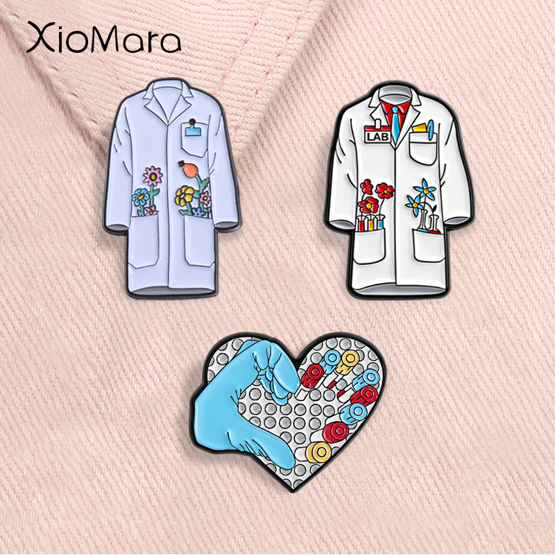 Medical Lab Gifts - Hanreshe Hematology Test Tube Enamel Pins