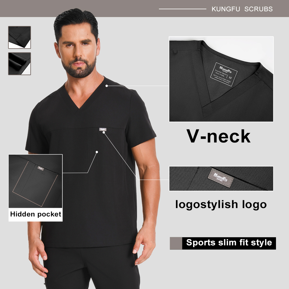 KUNGFU SCRUBS Men Surgical Uni - Medical Lab Uniform บทวิจารณ์และราคา