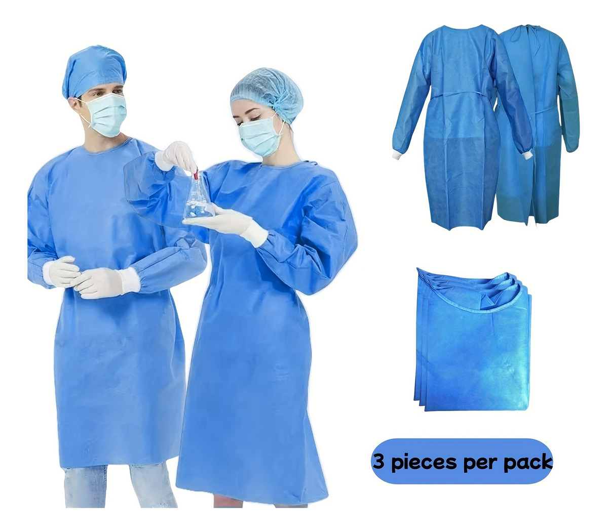 3pcs 45gsm SMS Three-Layer Com - Medical Lab Design บทวิจารณ์และราคา
