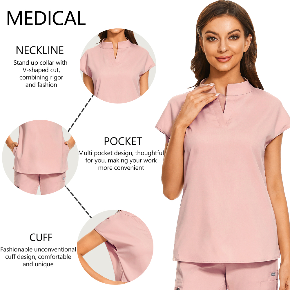 Plus Size Scrubs Set Women Med - Medical Lab Uniform บทวิจารณ์และราคา