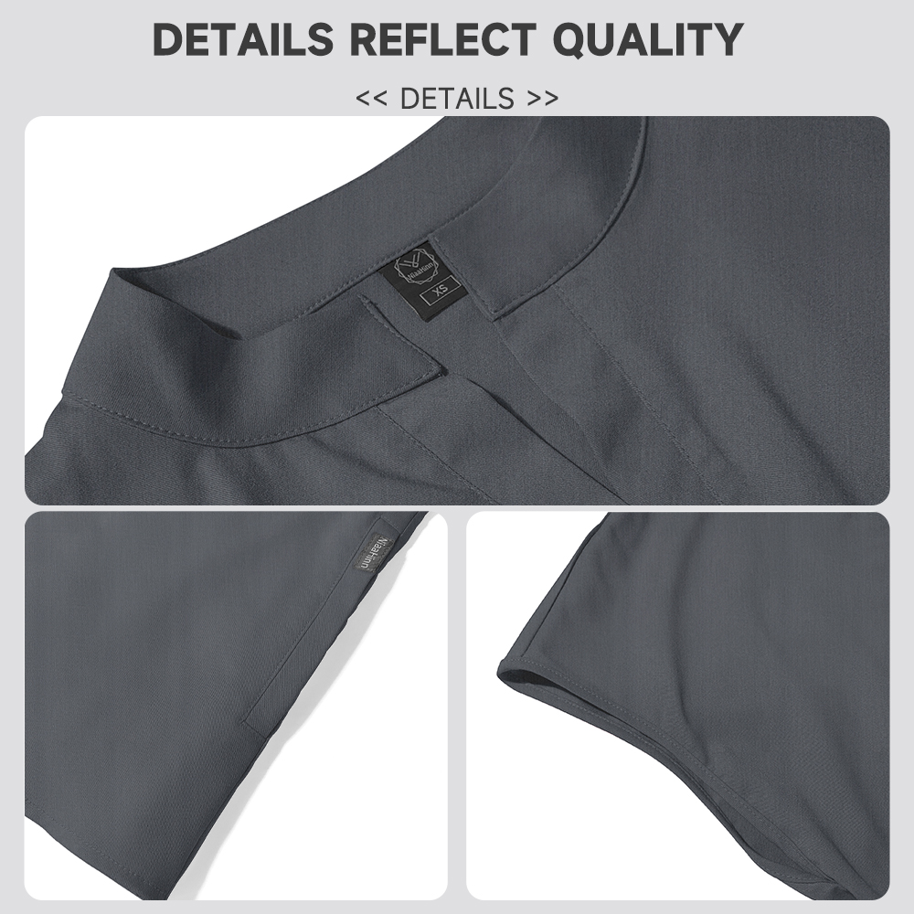 Fashion Stand Collar Scrubs To - Medical Lab Uniform บทวิจารณ์และราคา