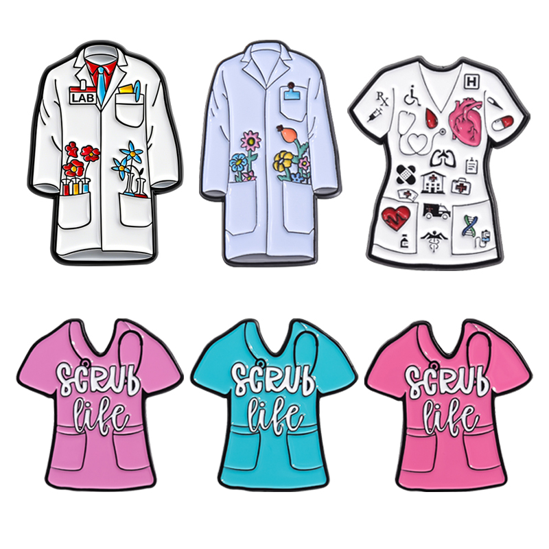 Floral Doctor Nurse Coat Ename - Medical Lab Gifts บทวิจารณ์และราคา
