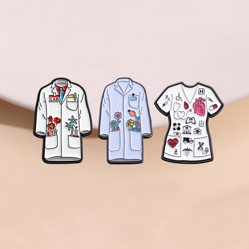 Floral Doctor Nurse Coat Ename - Medical Lab Gifts บทวิจารณ์และราคา