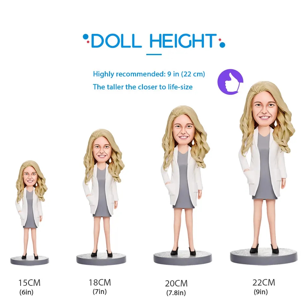 Doctor Couple Bobblehead Handc - Medical Lab Career บทวิจารณ์และราคา