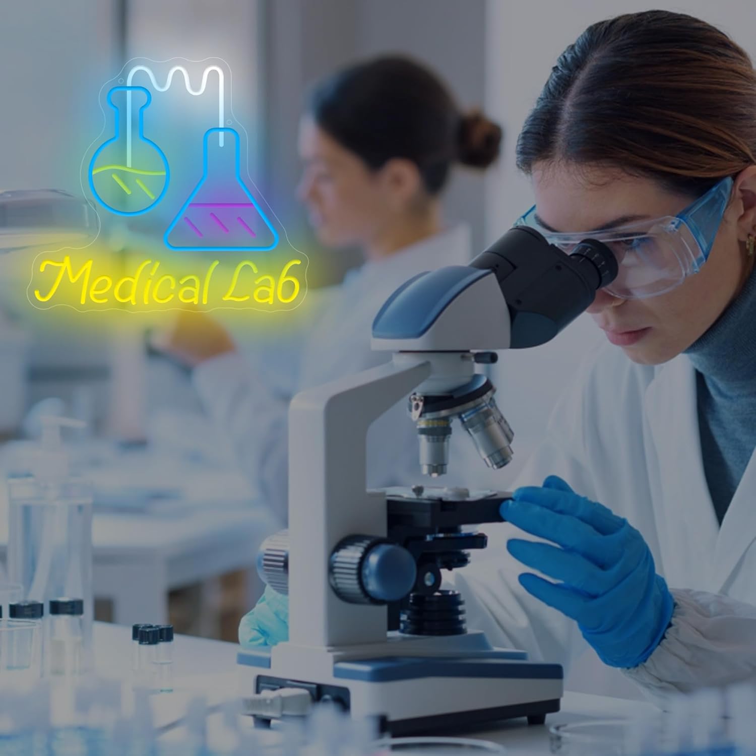 Science Laboratory Neon Sign U - Medical Lab Gifts บทวิจารณ์และราคา