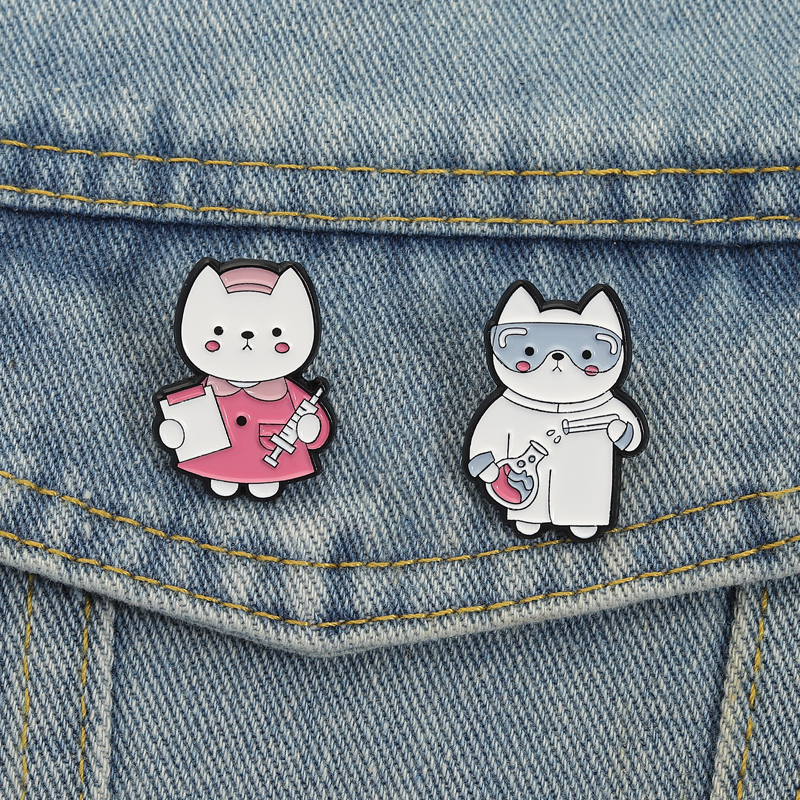 Nurse Lab Cats Enamel Pins Cus - Medical Lab Gifts บทวิจารณ์และราคา