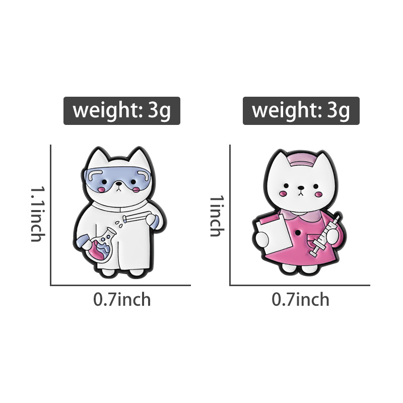 Nurse Lab Cats Enamel Pins Cus - Medical Lab Gifts บทวิจารณ์และราคา