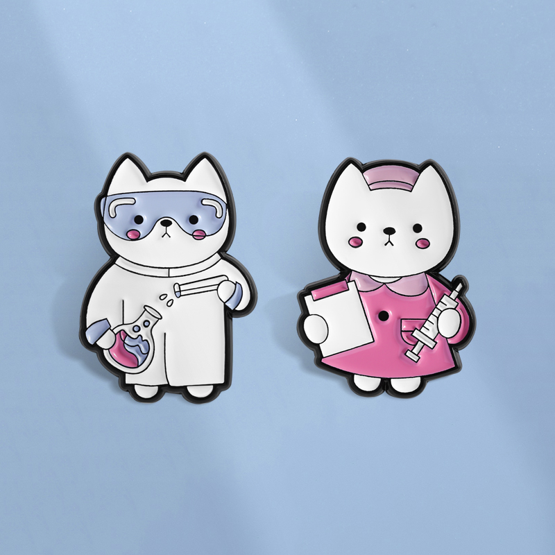 Nurse Lab Cats Enamel Pins Cus - Medical Lab Gifts บทวิจารณ์และราคา