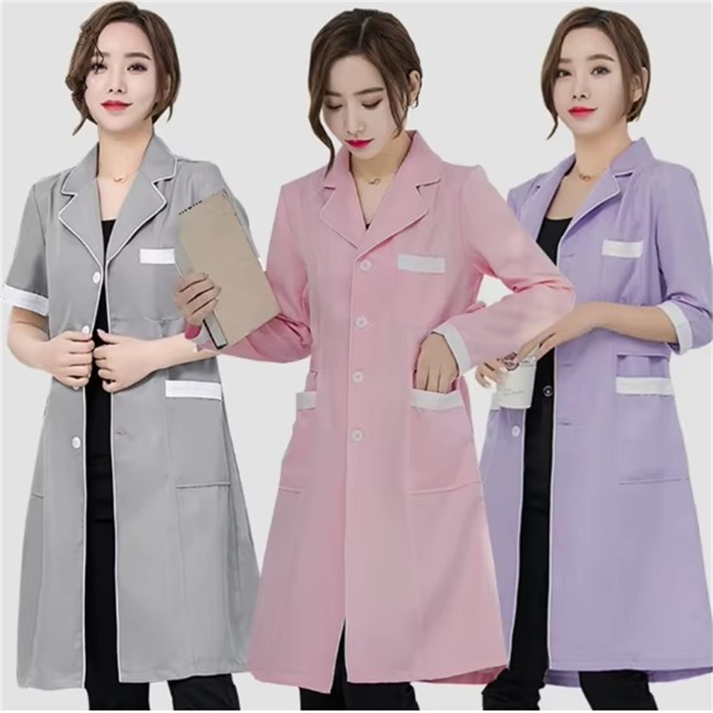 High grade gray solid color sl - Medical Lab Uniform บทวิจารณ์และราคา