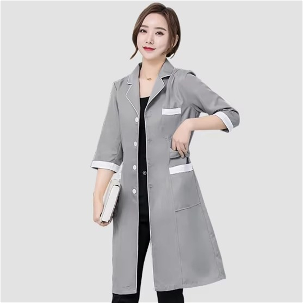 High grade gray solid color sl - Medical Lab Uniform บทวิจารณ์และราคา