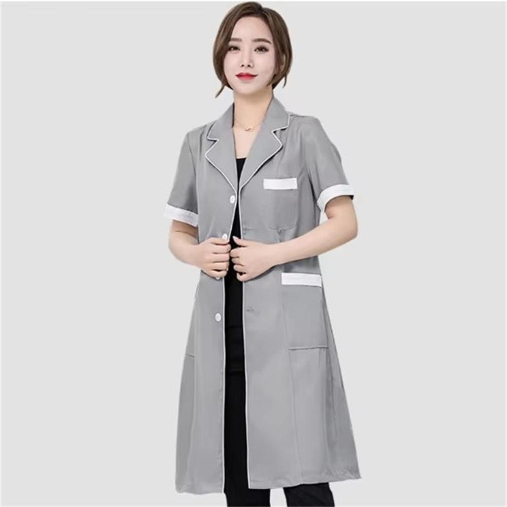 High grade gray solid color sl - Medical Lab Uniform บทวิจารณ์และราคา