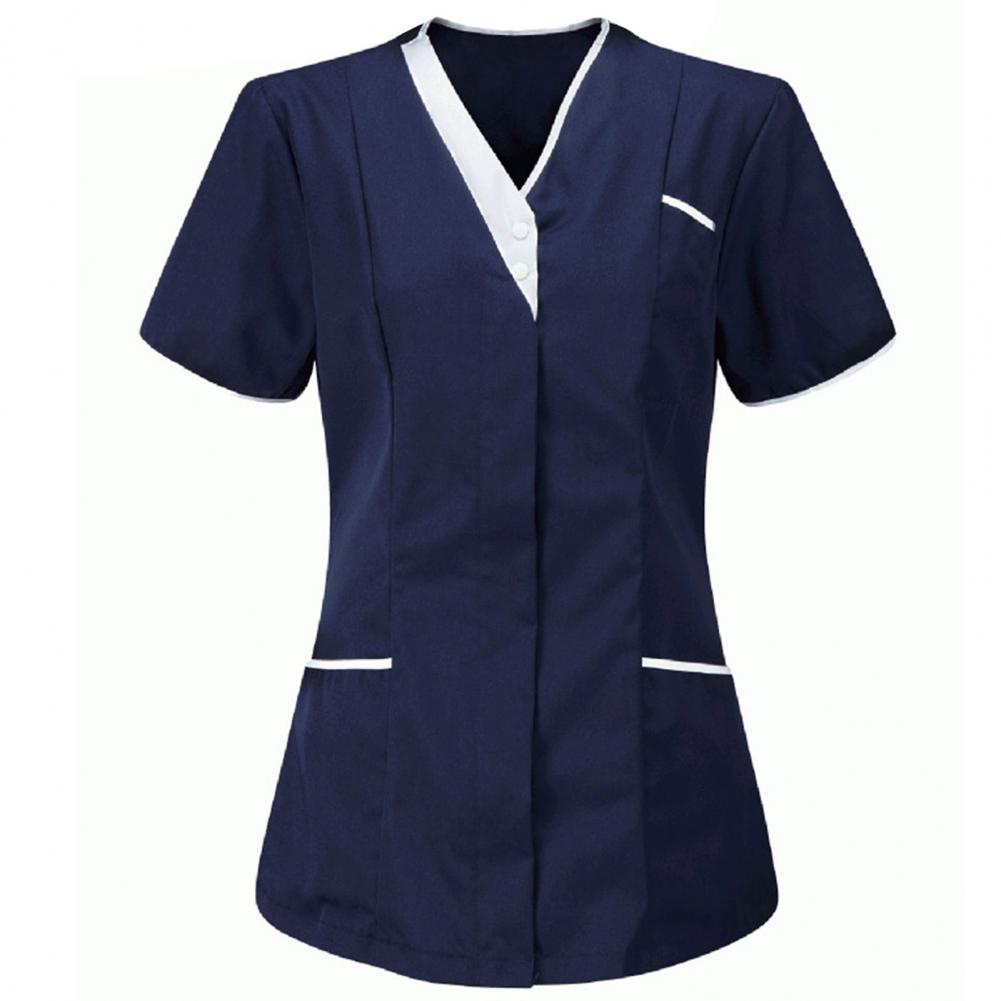 2025 V-neck Short Sleeve Tops  - Medical Lab Uniform บทวิจารณ์และราคา