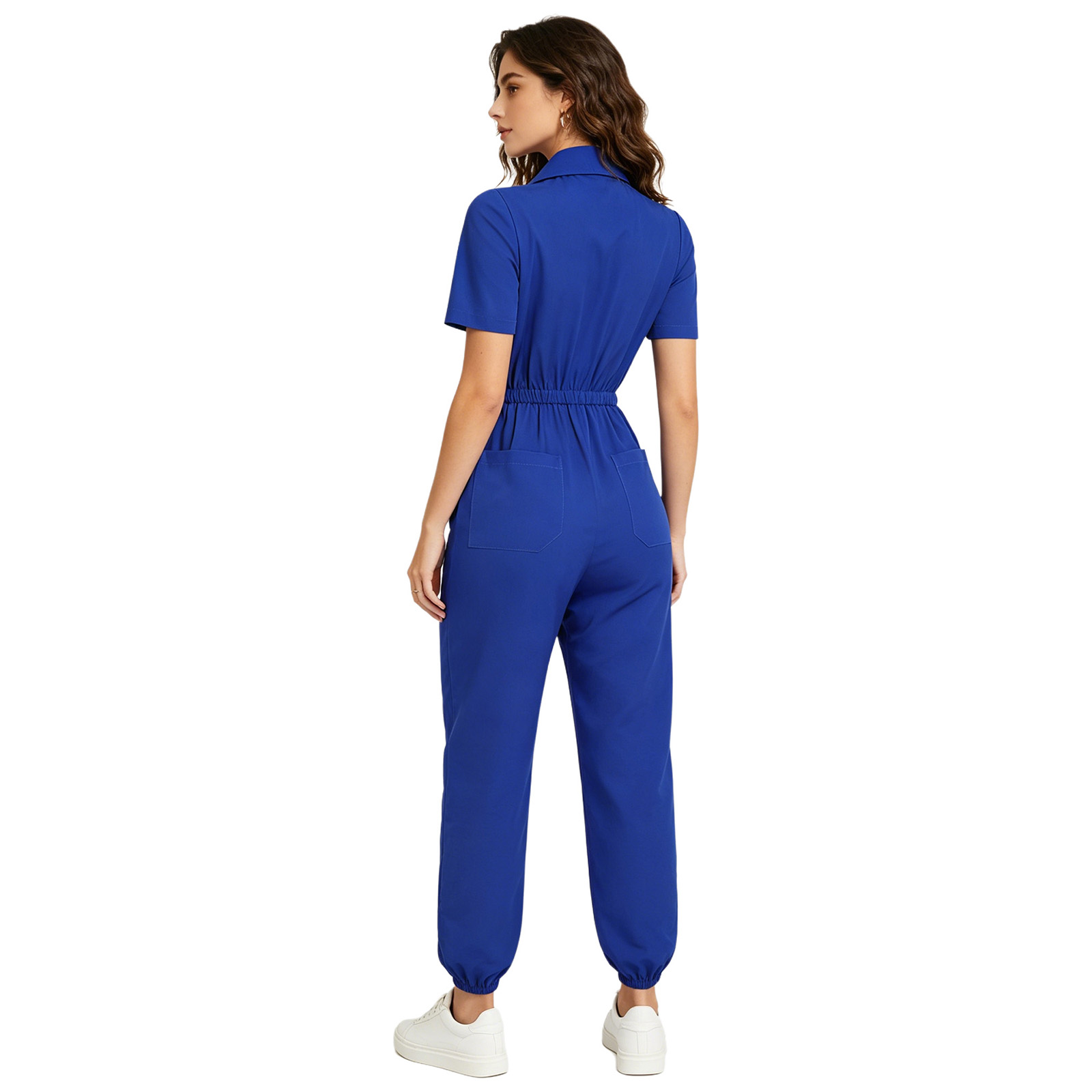 Women Short Sleeve Scrub Jumps - Medical Lab Uniform บทวิจารณ์และราคา